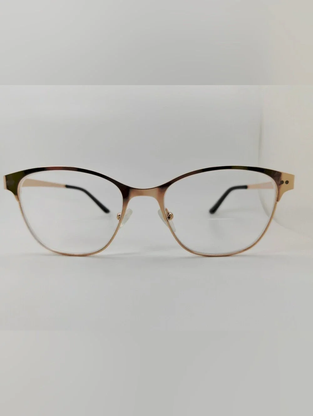 Digital. Women’s Metal Frame Eyeglasses - Chrome Rose Gold.